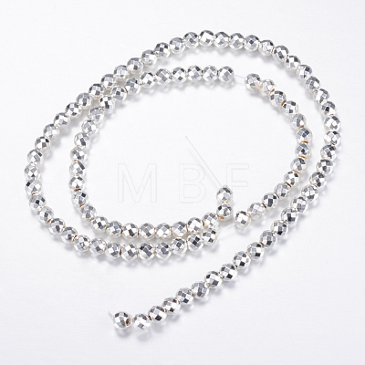 Electroplate Non-magnetic Synthetic Hematite Bead Strands G-Q465-24S-1