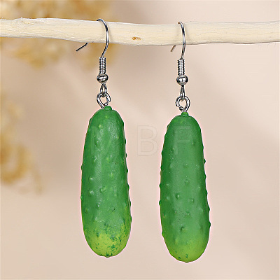 Cute Veggie Themed Dangle Earrings Food Shaped Plastic/Acrylic Jewelry for Women FS-WGF0750-05-1