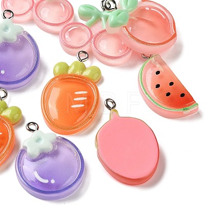 Opaque Resin Pendants RE-A001-02-1