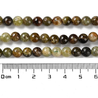 Natural Green Garnet Beads Strands G-Z034-B14-01-1