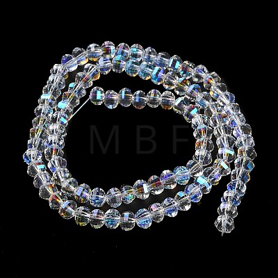 Transparent Electroplate Glass Beads Strands GLAA-Q099-H01-09-1