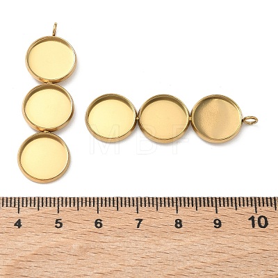 304 Stainless Steel Pendant Cabochon Settings STAS-K320-03A-G-1