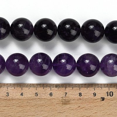 Natural Amethyst Beads Strands G-S033-A01-16mm-1