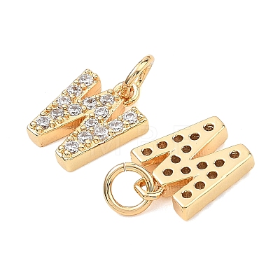 SHEGRACE Brass Micro Pave Clear Cubic Zirconia Pendants XGRQ29692-394G-W-1