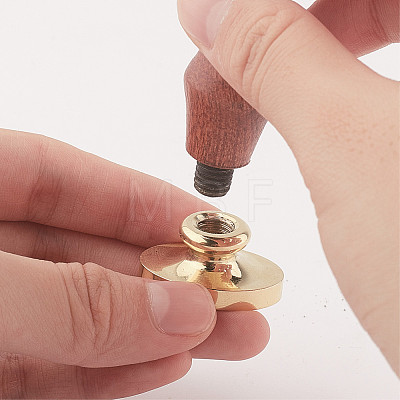 Wax Seal Brass Stamp Head AJEW-WH0213-049-1