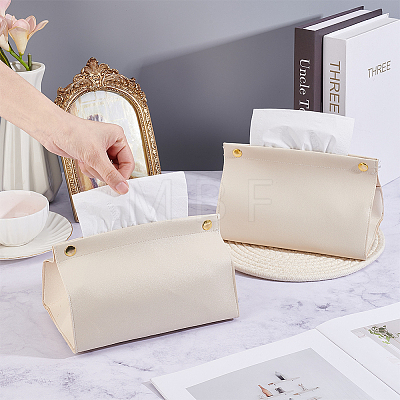 PU Leather Tissue Box AJEW-WH0816-558A-1