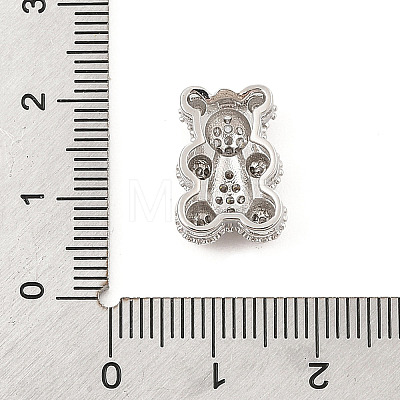 Brass Micro Pave Cubic Zirconia Slide Charms ZIRC-I068-01P-A-1