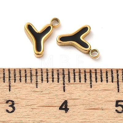 304 Stainless Steel Enamel Charms STAS-L022-292G-Y-1