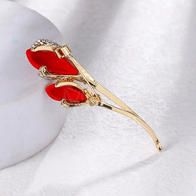 Flower Alloy Crystal Rhinestone Brooch PW-WG802A8-01-1