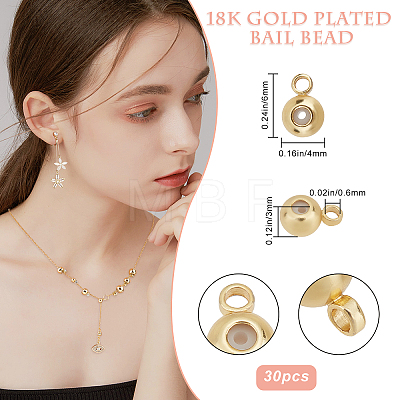 30Pcs Brass Tube Bails KK-BBC0001-56-1