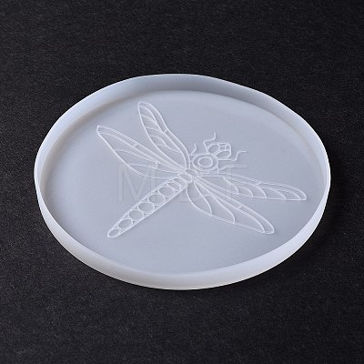 Food Grade Silicone Dragonfly Pattern Cup Mat Molds DIY-C074-01-1