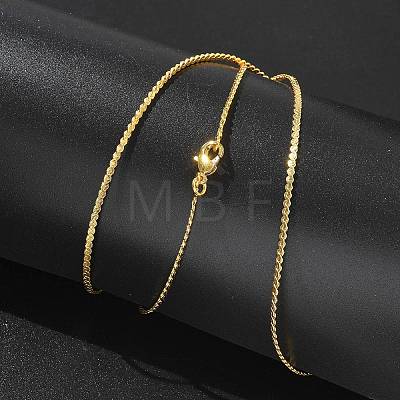 1.5mm Rack Plating Brass Serpentine Chain Necklaces for Women Men MAK-L044-12G-1