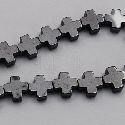 Non-magnetic Synthetic Hematite Beads Strands G-Q904-10mm-1