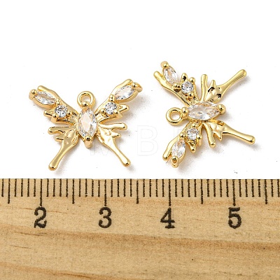 Brass Micro Pave Cubic Zirconia Pendants KK-H460-52G-1