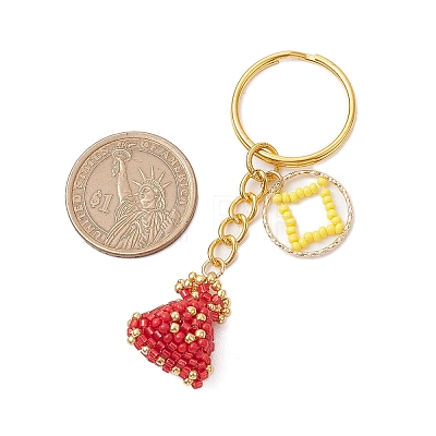 Lucky Bag Woven Glass Keychains KEYC-MZ00029-01-1