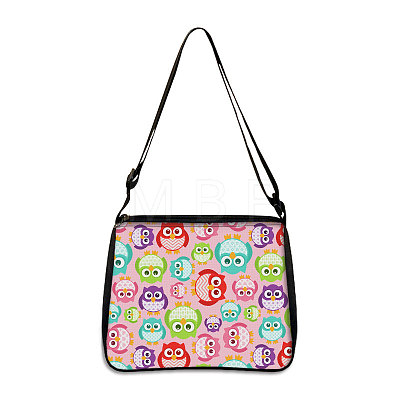 Owl Printed Polyester Shoulder Bags PW-WG8B7D6-16-1