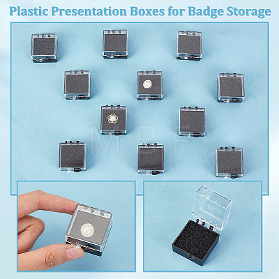 Plastic Presentation Boxes for Badge Storage & Display AJEW-WH0502-09-1