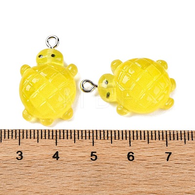 Gradient Color & Luminous Opaque Resin Pendants RESI-S011-01H-1