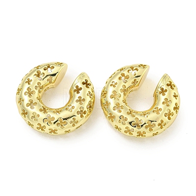 Hollow Brass Cuff Earrings EJEW-C104-037G-1