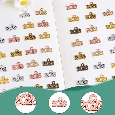 150 Pieces 2023 Year Charms for Graduation Tassel Graduation Charm Pendant Mixed Color for Jewelry Necklace Bracelet Earring Making Crafts JX272A-1