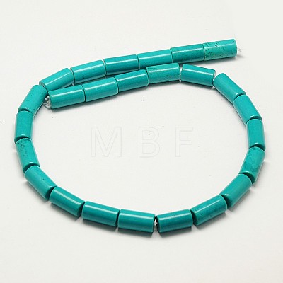 Column Natural Magnesite Beads Strands G-N0131-27-8x16mm-1