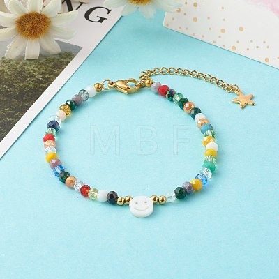 Electroplate Glass Beads Bracelets & Necklace Set SJEW-JS01200-1