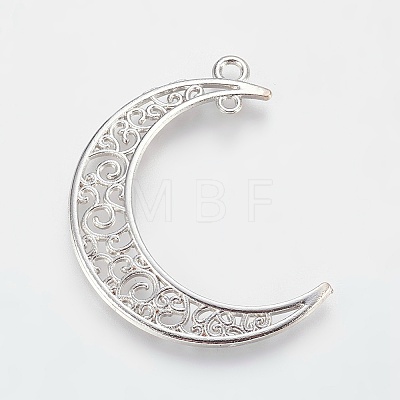 Tibetan Style Alloy Hollow 2-Loop Link Pendants TIBEP-5312-P-LF-1
