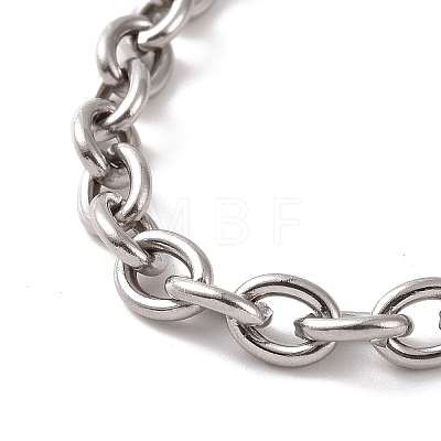 304 Stainless Steel Cable Chain Bracelet for Men Women BJEW-E031-01P-04-1