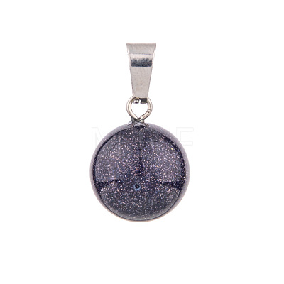 Synthetic Blue Goldstone Charms PW-WG74EB2-09-1