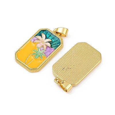 Brass Enamel Pendants KK-L190-012G-01-1
