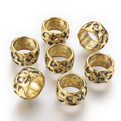 Rondelle Tibetan Style Alloy Beads GLF10982Y-NF-1