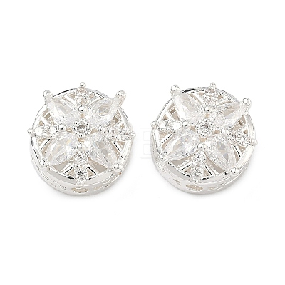 Brass Pave Clear Cubic Zirconia Multi-Strands Links KK-B172-06S-1