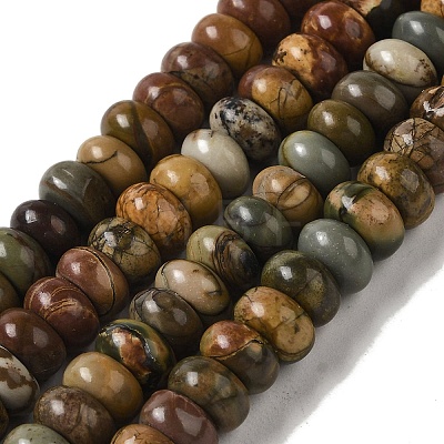 Natural Chiastolite Beads Strands G-Q161-A03-02-1
