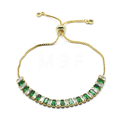 Brass Cubic Zirconia Bolo Tennis Bracelets BJEW-I272-02C-1