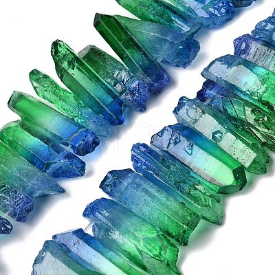 Two Tone Natural Quartz Crystal Beads Strands G-Z131-K01-06-1