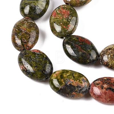 Natural Unakite Beads Strands G-M206-53-1