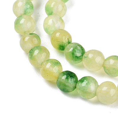 Dyed Natural White Jade Beads Strands G-T140-4mm-A05-1