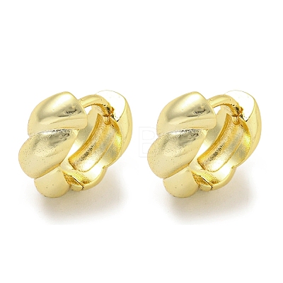Brass Hoop Earrings EJEW-L211-010J-G-1