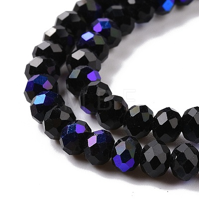 Electroplate Opaque Solid Color Glass Beads Strands EGLA-A044-P3mm-L18-1