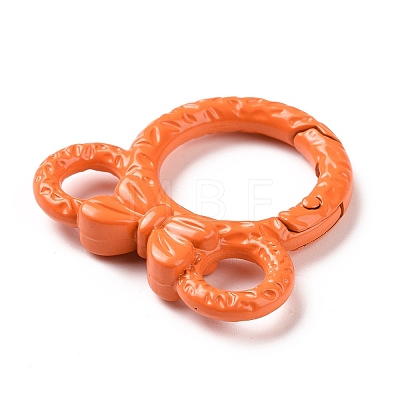 Spray Painted Alloy Spring Gate Rings PALLOY-K257-07-1