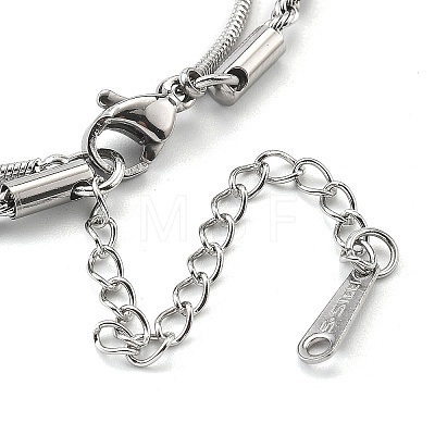 304 Stainless Steel Rope Chain Bracelets BJEW-R003-04P-01-1