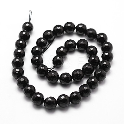 Natural Black Onyx Beads Strands X-G-D840-22-10mm-1