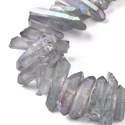 Natural Quartz Crystal Points Beads Strands G-K181-B21-1