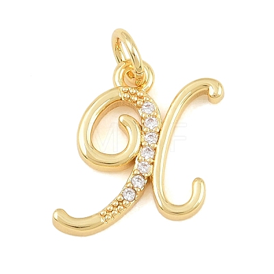 Brass Micro Pave Clear Cubic Zirconia Pendants CU-CBA7939-01X-G-1