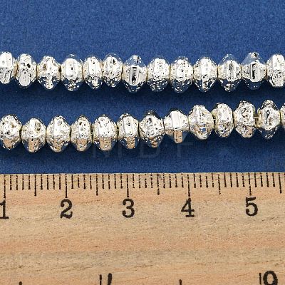 Electroplated Natural Lava Rock Beads Strands G-I360-G02-04-1