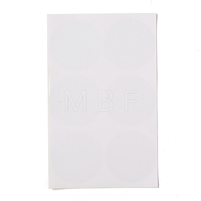 Flat Round Blank Wipe-off Die Reusable Waterproof PVC Adhesive Sticker DIY-I073-01-1