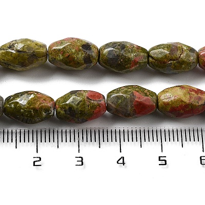 Natural Unakite Beads Strands G-P520-C01-01-1