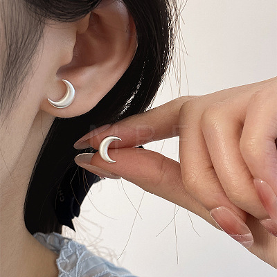 925 Sterling Silver Stud Earring EJEW-C176-02MS-1