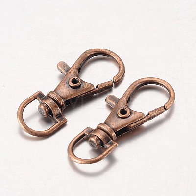 Alloy Swivel Lobster Claw Clasps E168-NFR-1