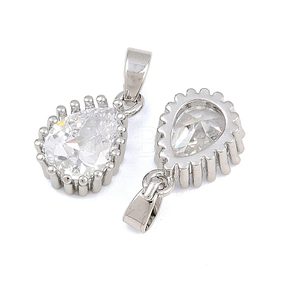 Brass Pave Cubic Zirconia Charms CU-CBA9AB3-01P-03-1